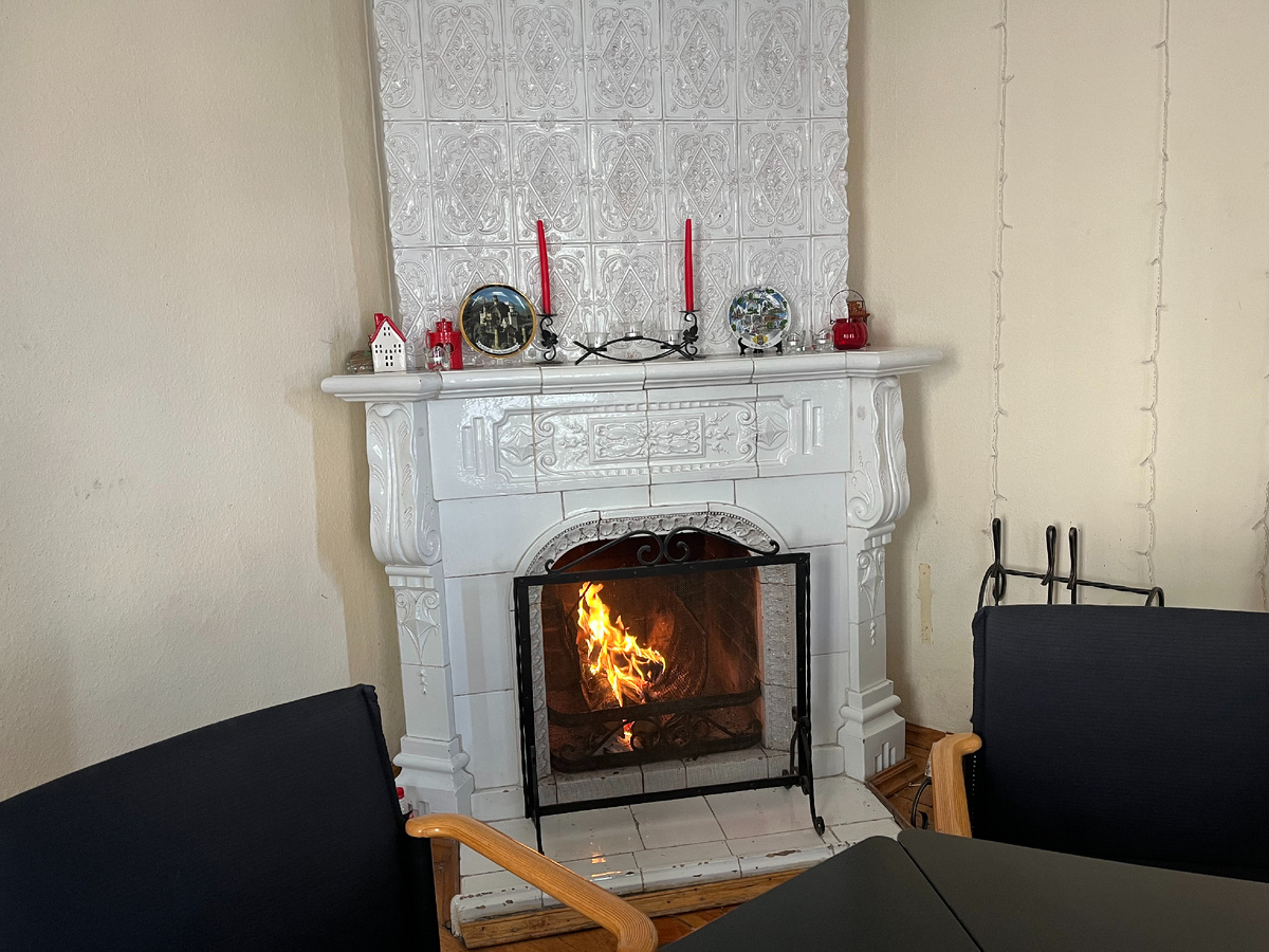 Камин в гостинице Кассель. Ярославль. Фото моё.