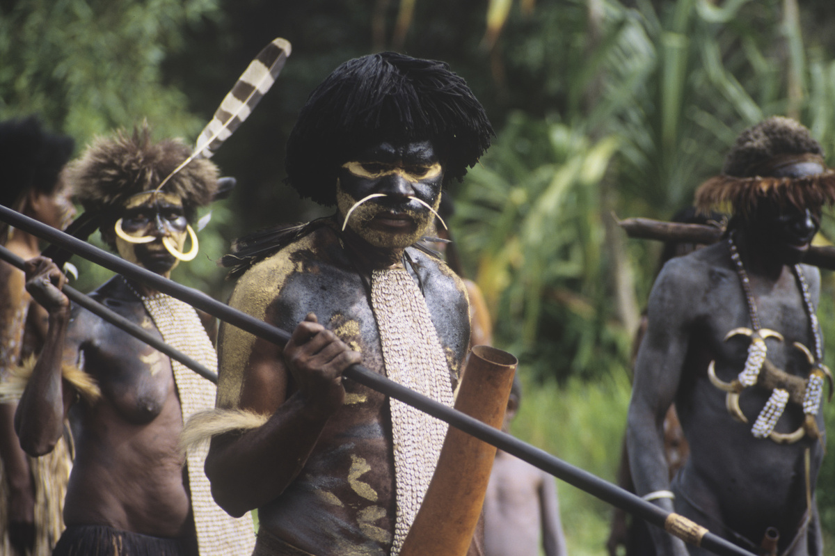     Папуа — Новая Гвинея. Индейцы племени дани отправляются на охоту / РИА Новости / Игорь Михалев
