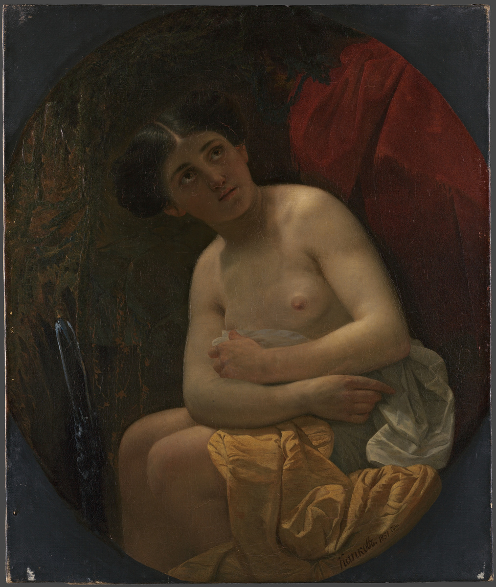 "Купальщица", Я.Ф. Капков, 1851. Третьяковская галерея, Москва.