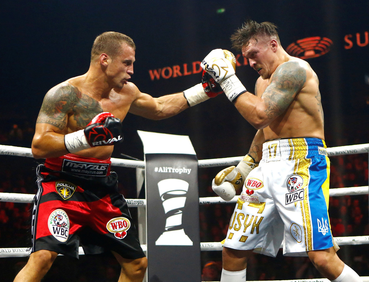     Майрис Бриедис и Александр Усик