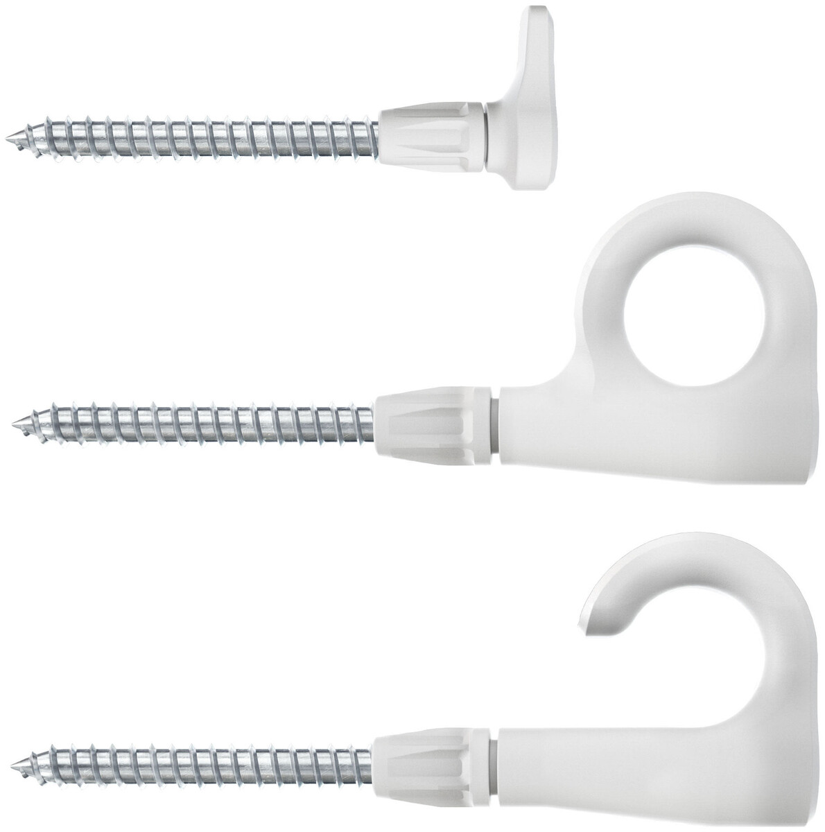 В серии EasyHook представлены три модели: с прямоугольным крюком, с круглым крючком и с крючком в виде петли