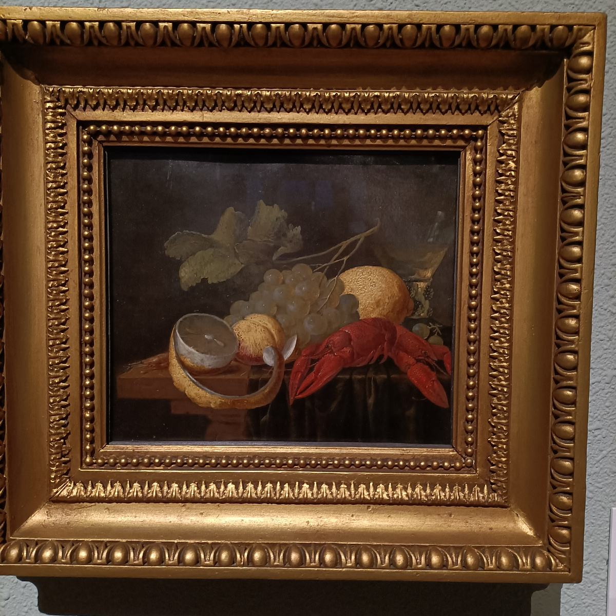 Jacob van Es.1630. Натюрморт с раком. Глазго. Шотландия. Фото автора 