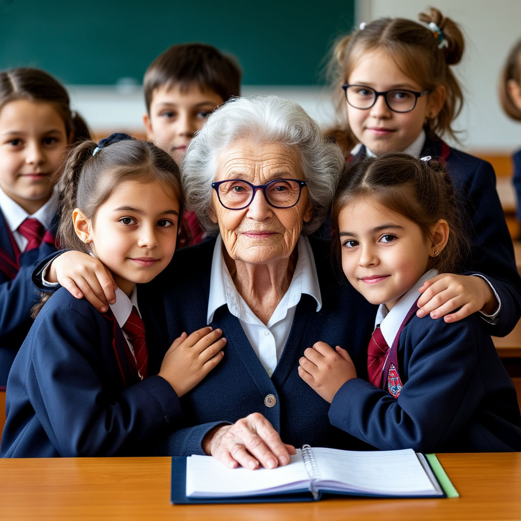 Шедеврум так видит учительницу, для которой работа-это семья