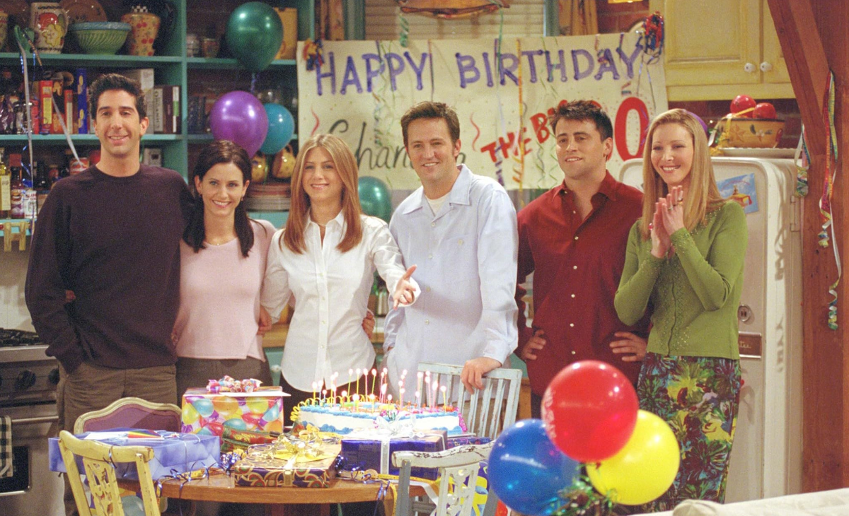 кадр со съемок сериала «Друзья»