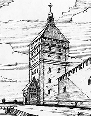 Графическая реконструкция Днепровских ворот. Косточкин В. В. 1972 г.