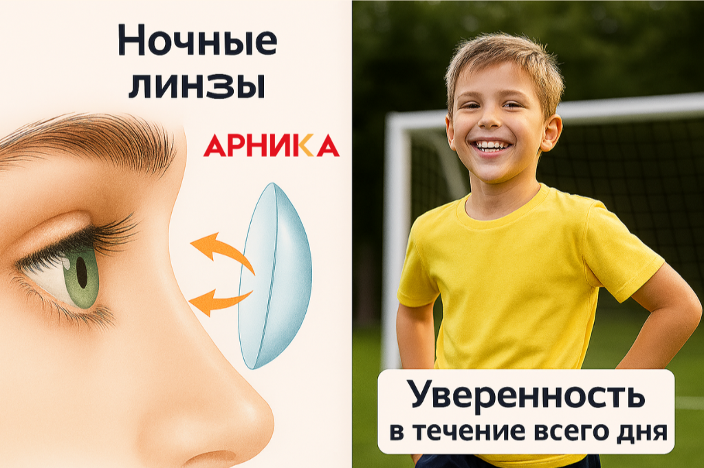 Ночные линзы — свобода для детей днём
Пока ребёнок спит, ортокератологическая линза мягко выравнивает роговицу.
Утром он снимает линзы — и весь день видит чётко, без очков и ограничений.
Бегать, играть, учиться, тренироваться — без дискомфорта.