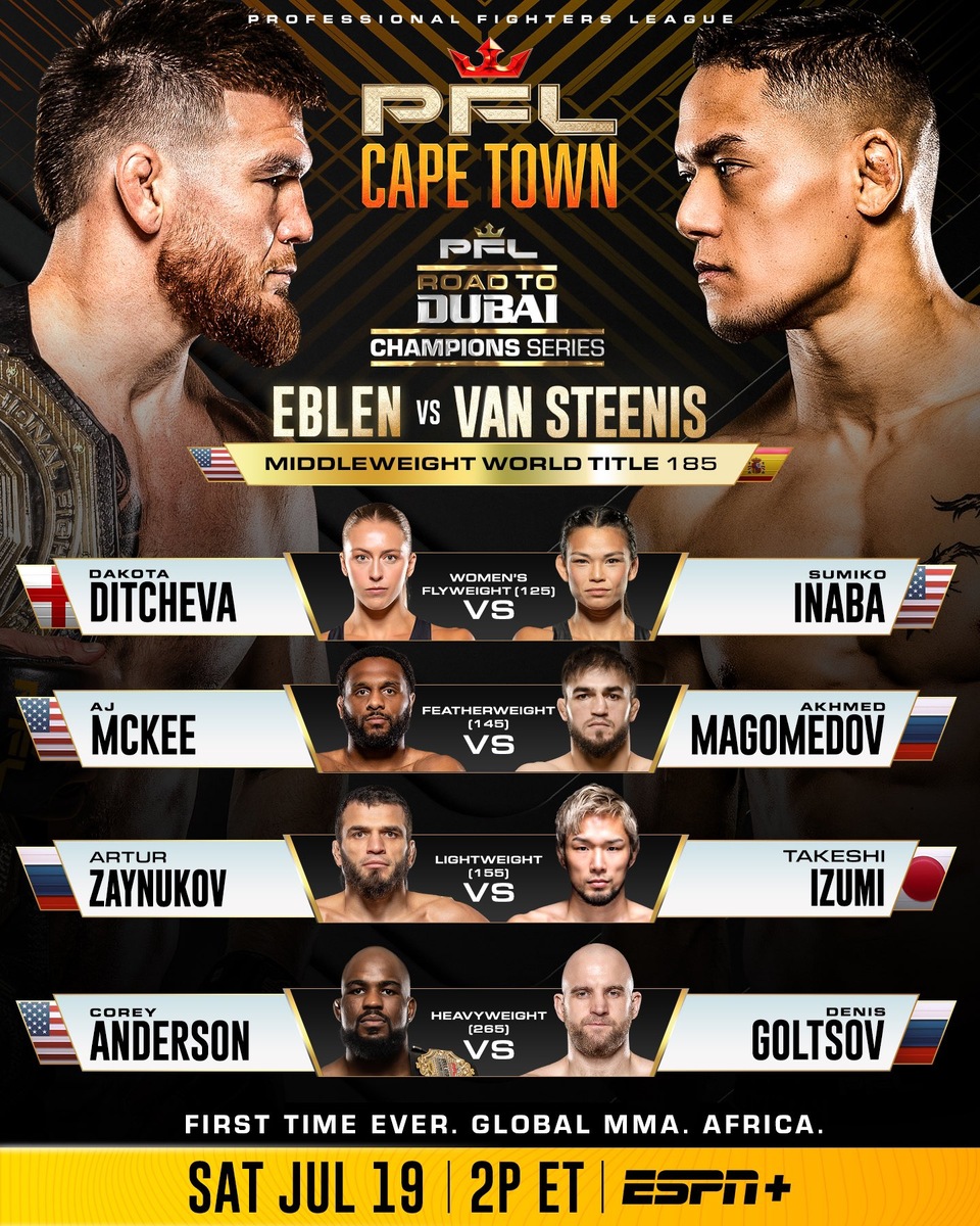     Основной кард турнира PFL Africa