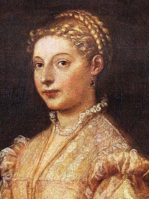 Тициан. Портрет девушки (Лавиния). Фрагмент. 1545. Национальный музей Каподимонте в Неаполе, Италия. 