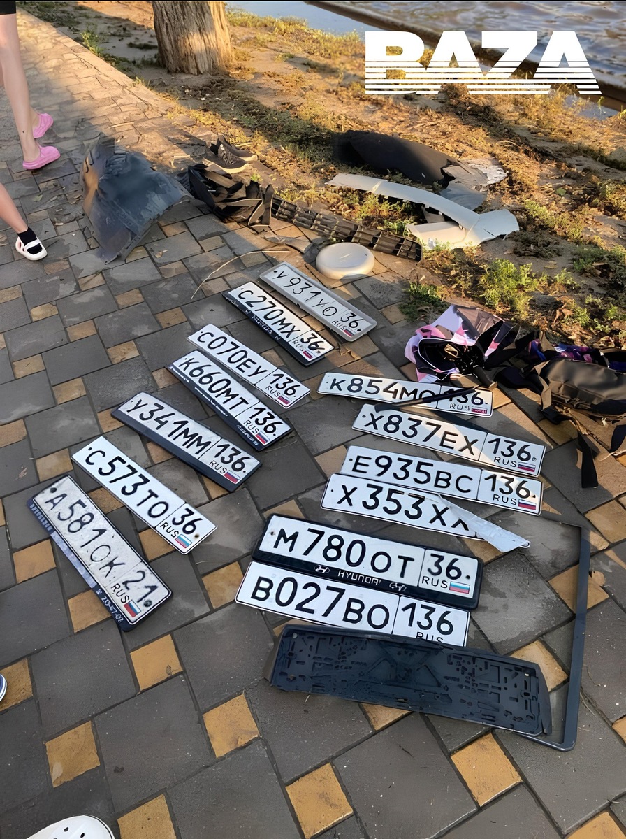    Водители публикуют фотографии унесённых ливнями номеров, надеясь, что их удастся вернуть