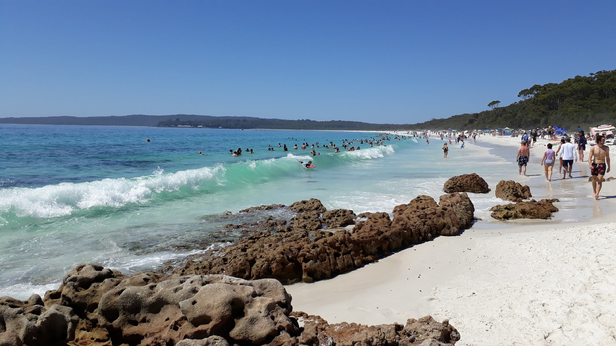 Очень популярный пляж