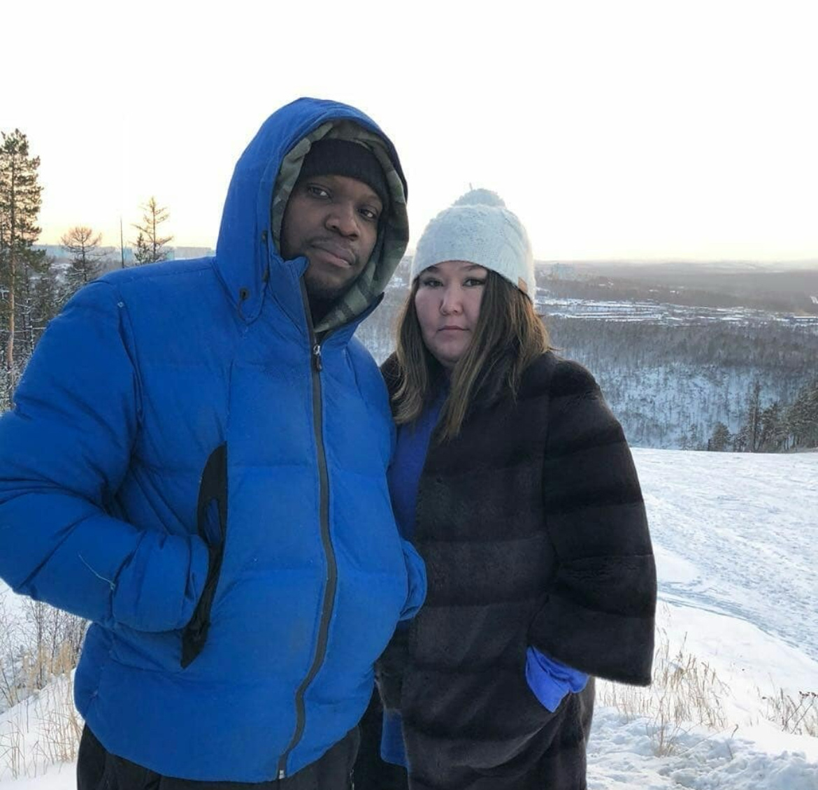 Марк с супругой в Якутии