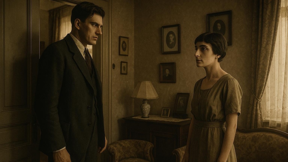 Владимир Маяковский и Лиля Брик. Нарисовано нейросетью.