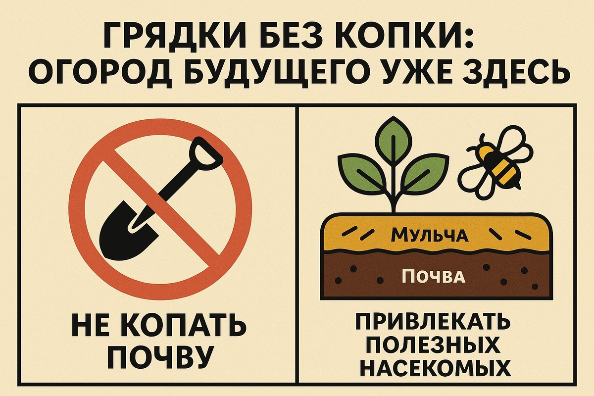 Грядки без копки: ленивый огород 2025 — как сэкономить силы и собрать богатый урожай