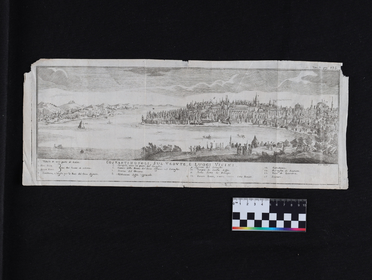 Гравюра «Константинополь, его виды и окрестности» до реставрации