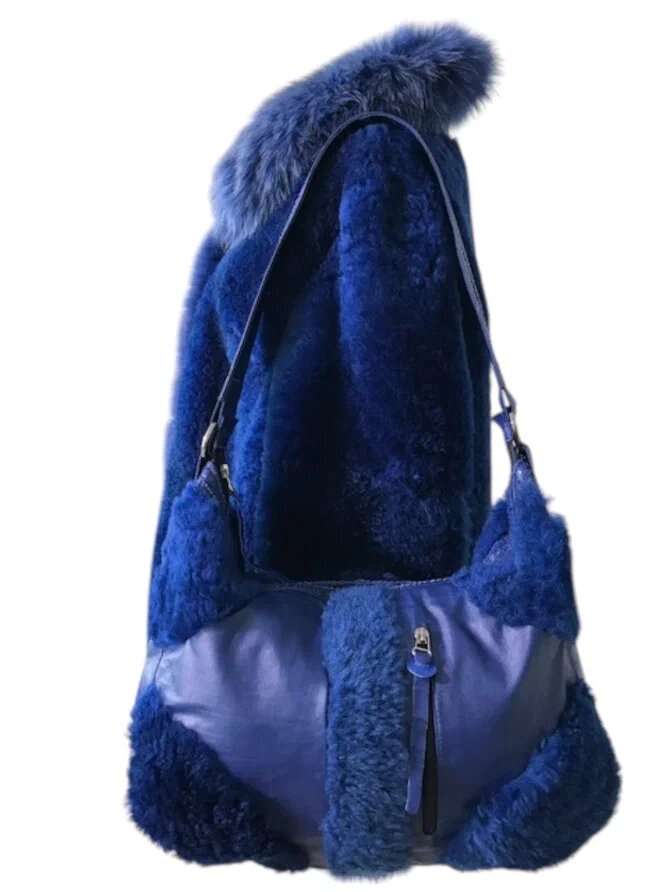 Пошив сумки модели "Италия" из кожи и меха. Ателье Ирины Берзиной.