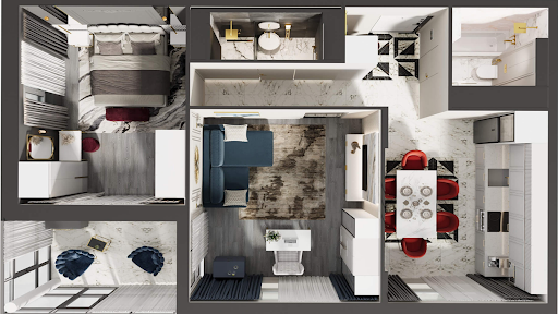 Посмотрите, насколько эффективно используется пространство даже небольшой квартиры / Источник: design-in.ru.
