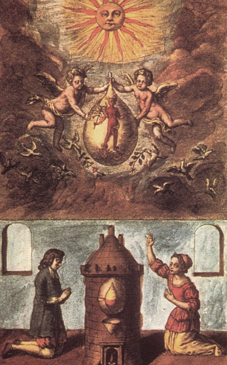 Изображение тайного алхимического ритуала.