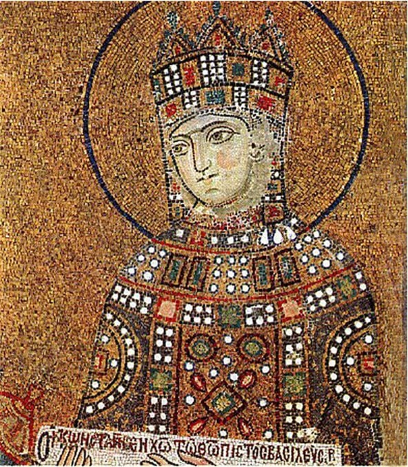 Мозаика собора Святой Софии к Константинополе (Стамбул) с изображением Зои Порфирородной.