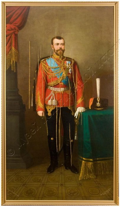 Парадный портрет «Николай II». 1896 г. Монахиня Емелиана.
ГМПИР, Фонд ИЗО и авторская графика