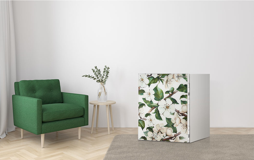 Серия огнестойких премиальных сейфов Diplomat HANA Flower – панель: пластик, шелкография