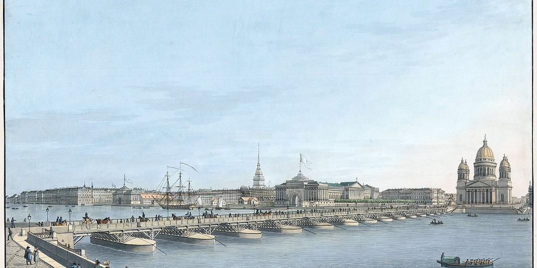 Как выглядели первые мосты Петербурга?