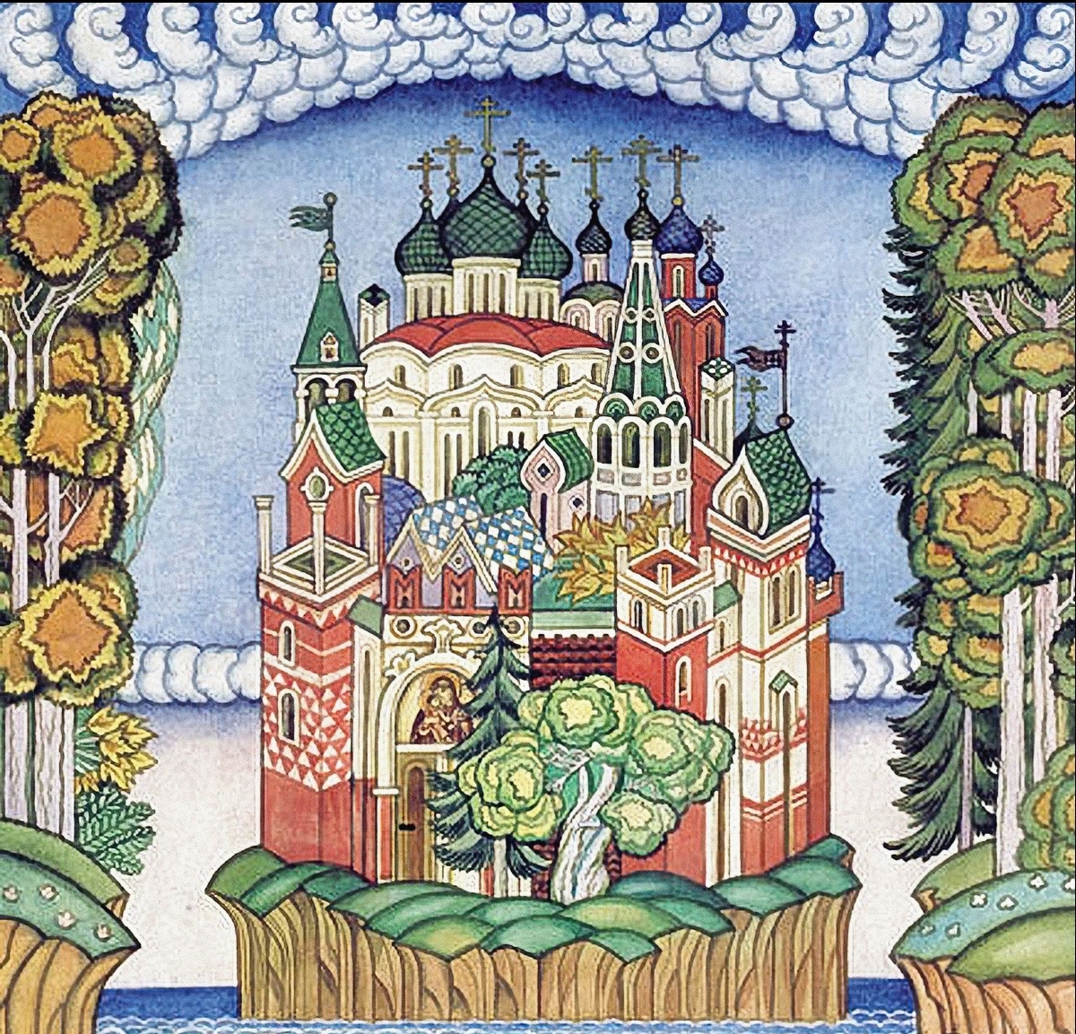 Китеж-град на картине Ивана Билибина. Фото из открытых источников.