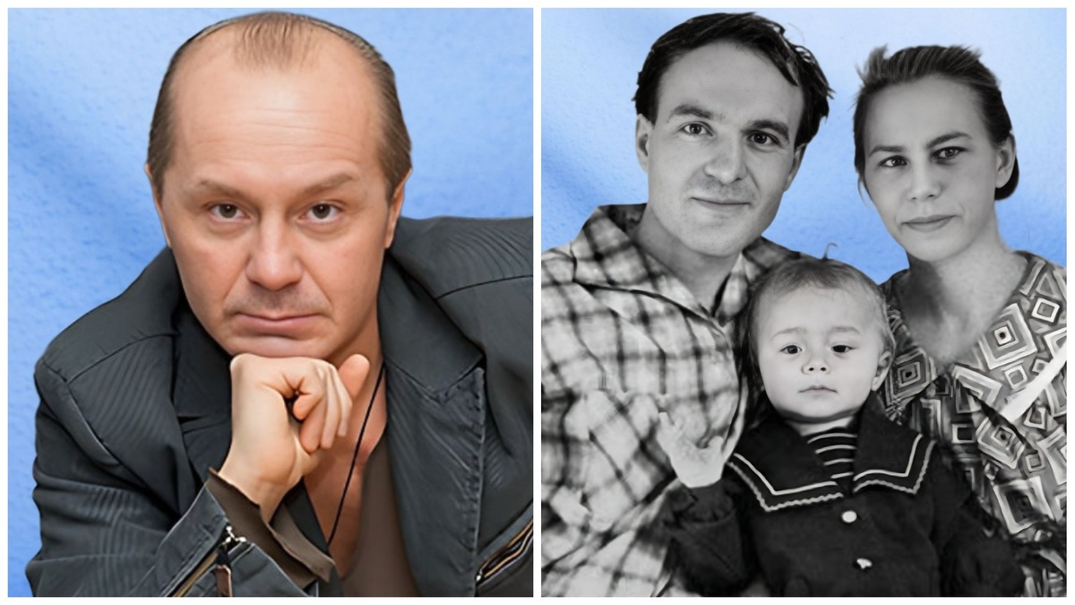 Актер Андрей Панин и детское фото с родителями. Коллаж. Автор: Елена Д.