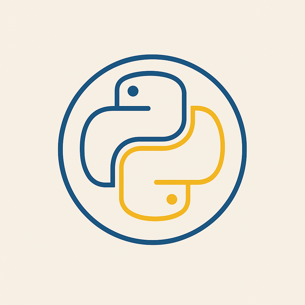 AI. Минимализм. Эмблема "Python"