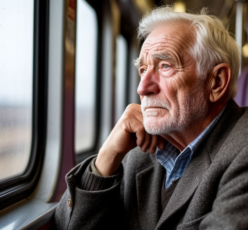Старик в купе