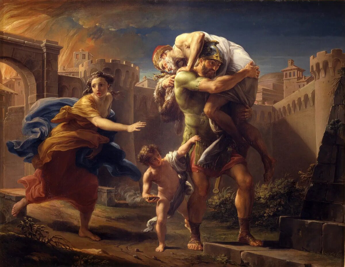 Помпео Батони, "Эней, бежавший из Трои"