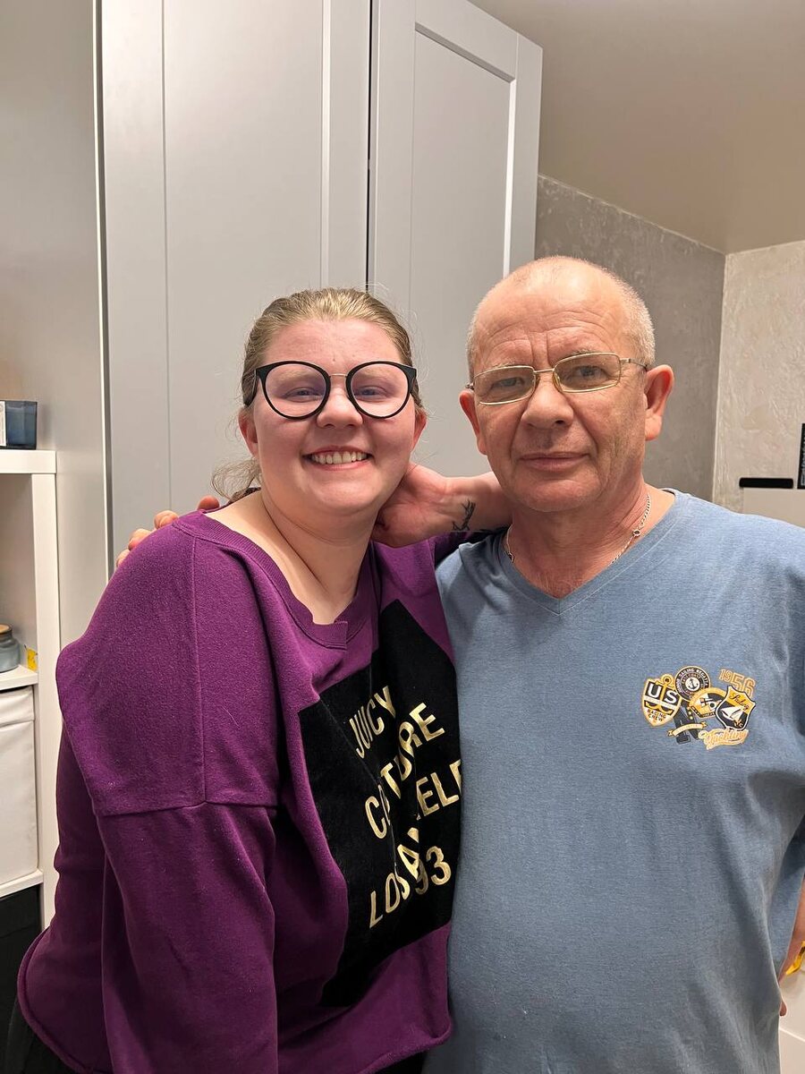 Алевтина Батурина с папой (наши дни)