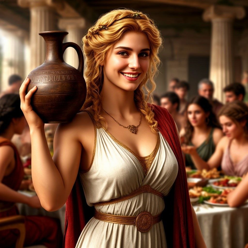 Геба, божественный виночерпий (нейросеть)