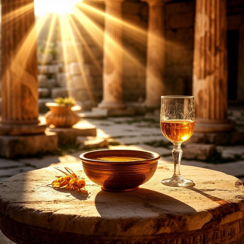 Примерно так выглядят пища и напиток богов по версии нейросети