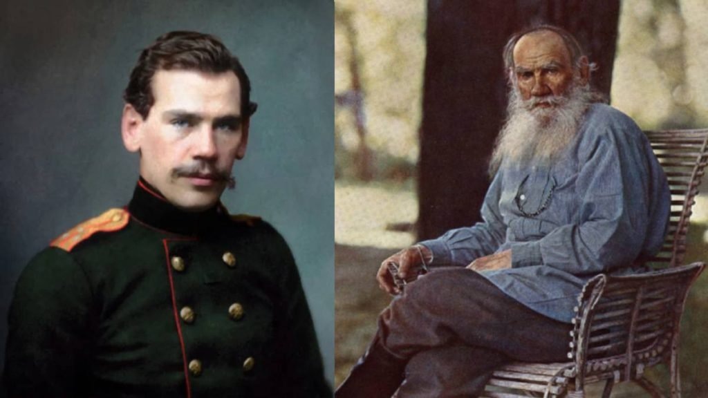 С каким именно встретились вы, решать вам. Но да, именно так (слева) выглядел Лев Толстой в молодости. https://static21.tgcnt.ru/posts/_0/57/57d553ac6f8ae3534f8558a4c0848d53.jpg