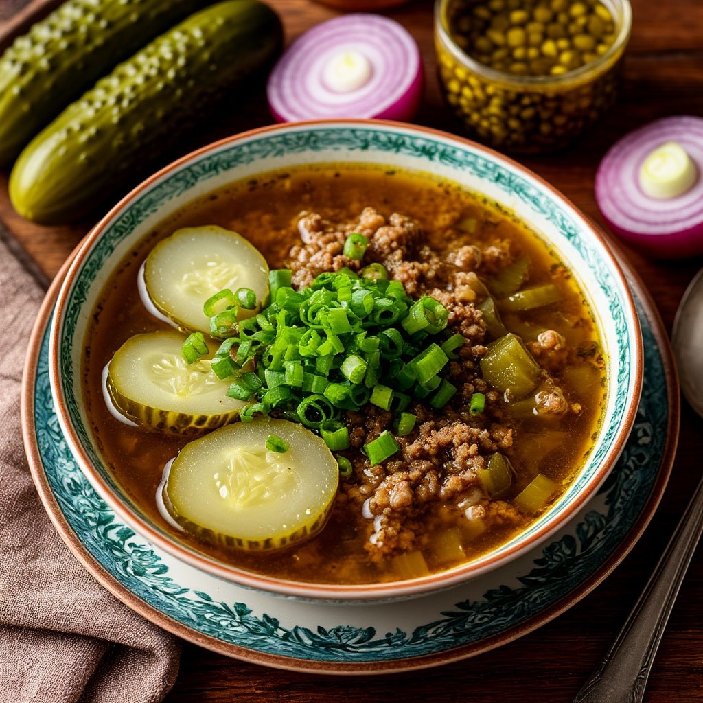 Можно украсить блюдо солеными огурчиками и чесночными «стрелками»