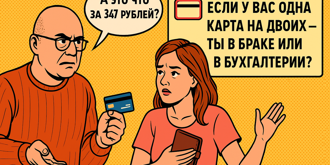 💳 Если у вас одна карта на двоих — ты в браке или в бухгалтерии?