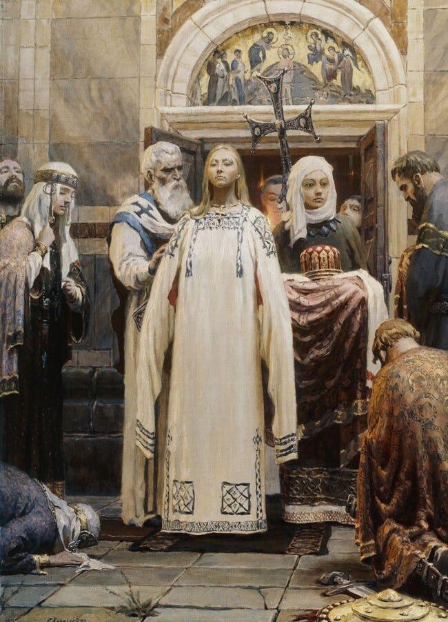 Крещение княгини Ольги. Царьград 957г.