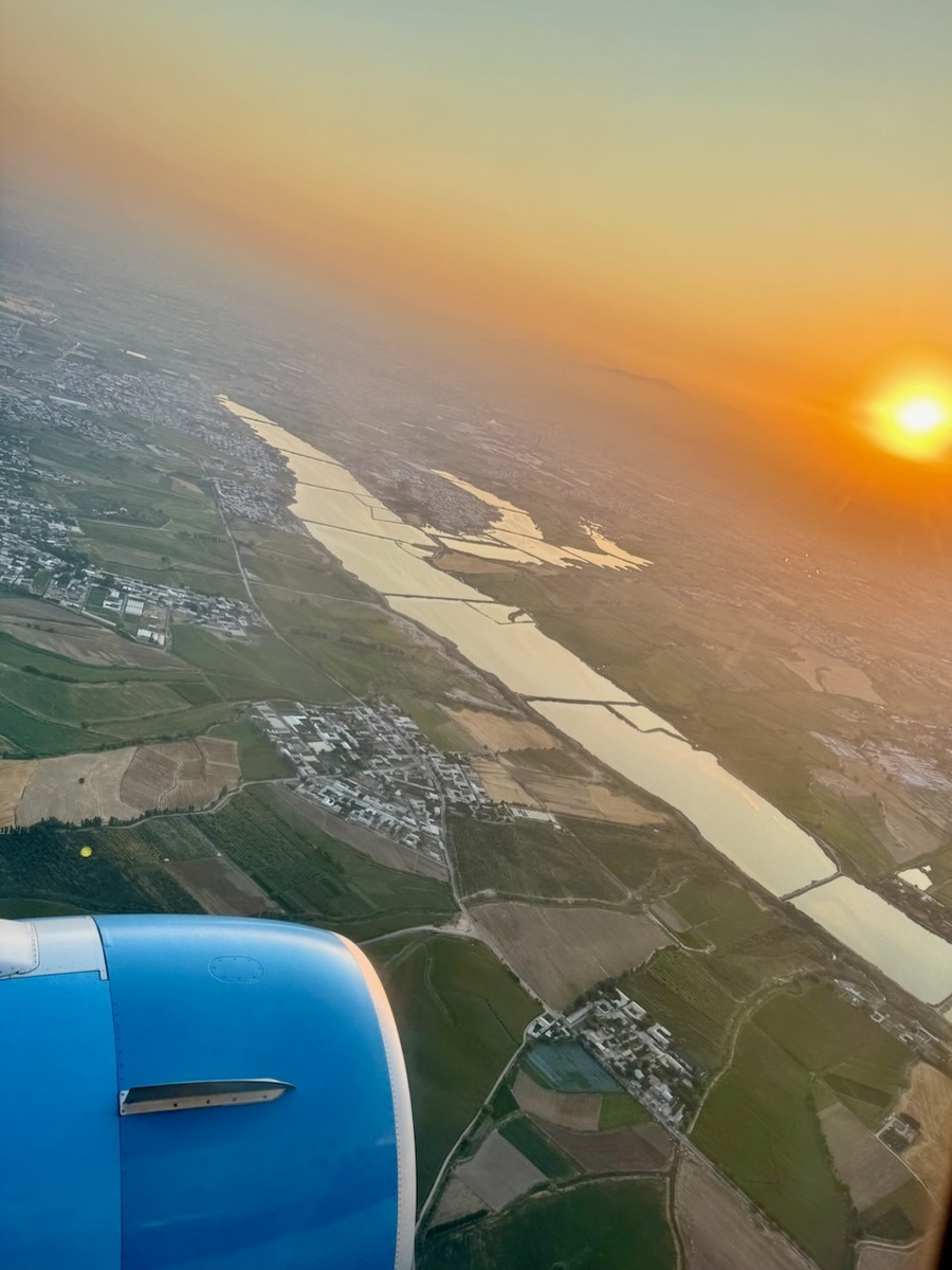 При подлёте к Ташкенту