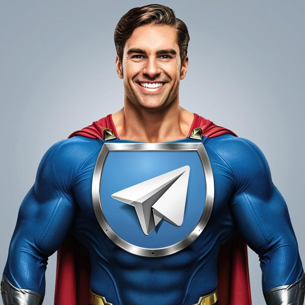 Мощь Телеги. Генерировал в Gigachat. Как по мне самый удобный для генерации ИИ.