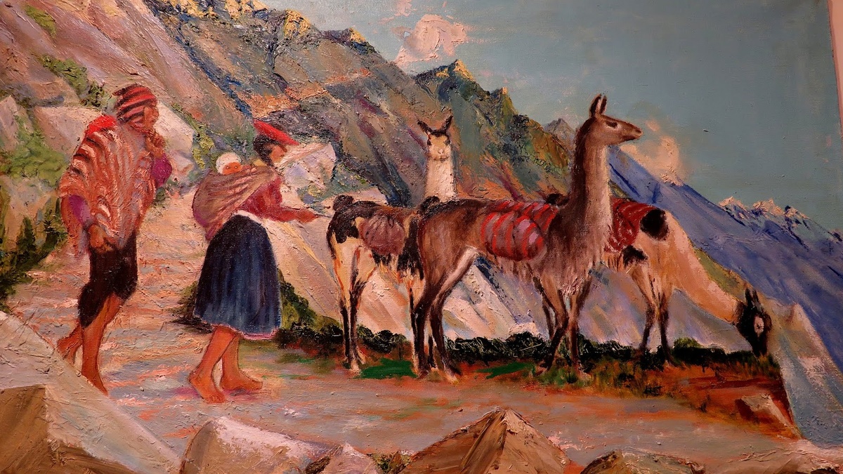 Пейзаж с ламами, Густаво Монкайо