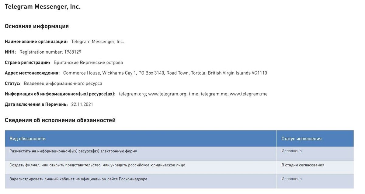     Источник: Скриншот сайта Роскомнадзора