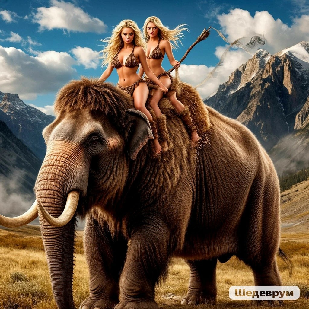 Создано с помощью Шедеврум. ПЛЕМЯ - СИЯЮЩИХ МАМОНТОВОДОВ.