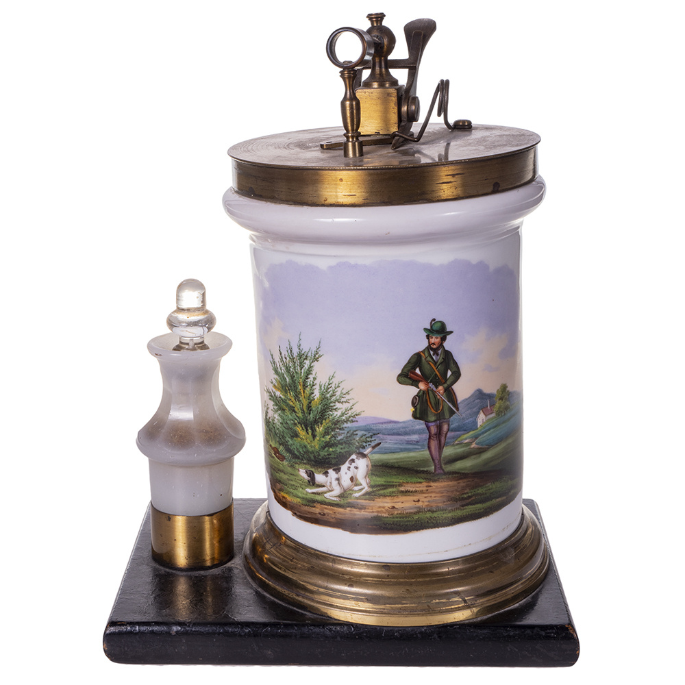 Немецкая настольная зажигалка использующая принцип Дёберейнера, 1890-е г.г.