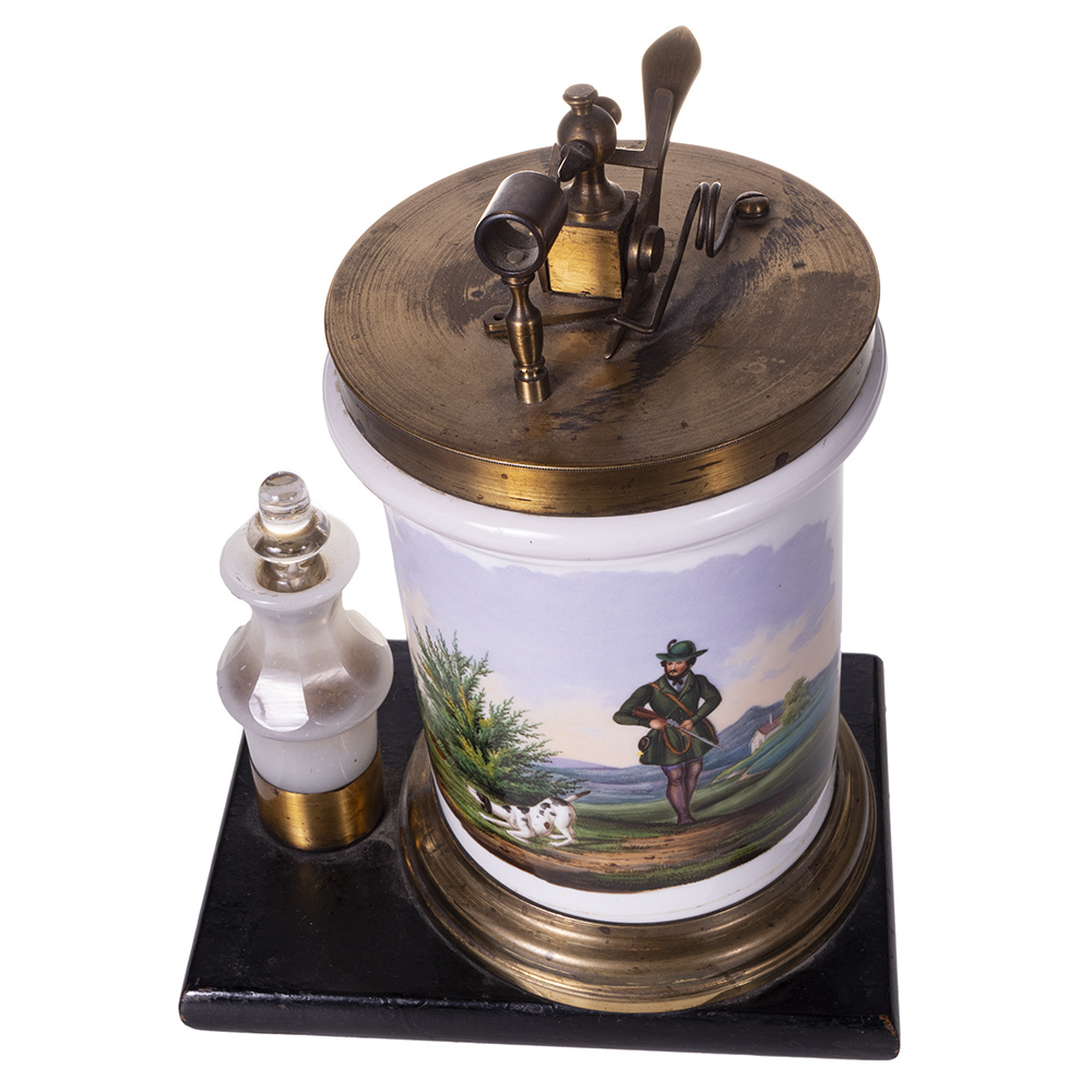 Немецкая настольная зажигалка использующая принцип Дёберейнера, 1890-е г.г.