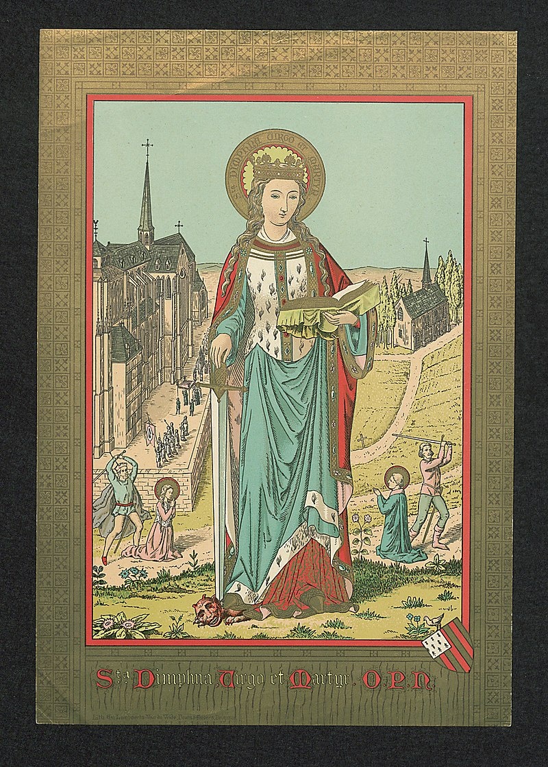 Святая Димфна. Литография (1920—1937).