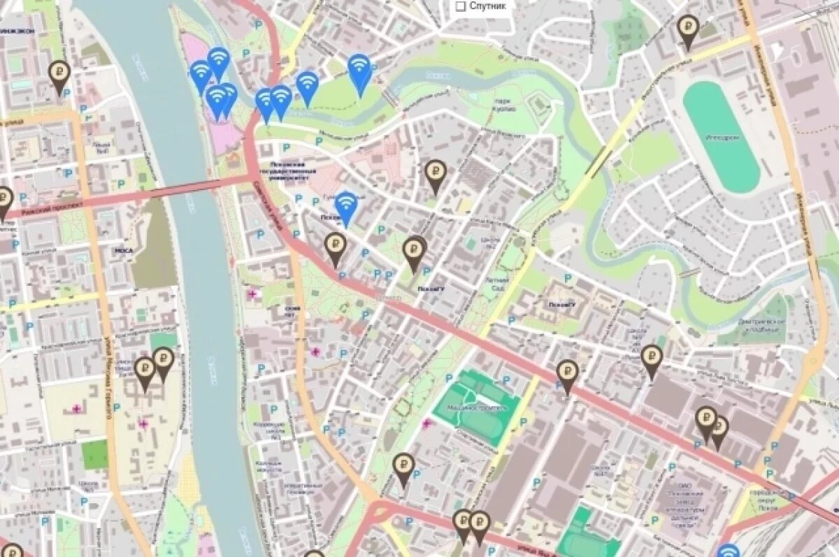    Карту с точками публичного Wi-Fi создали в Псковской области