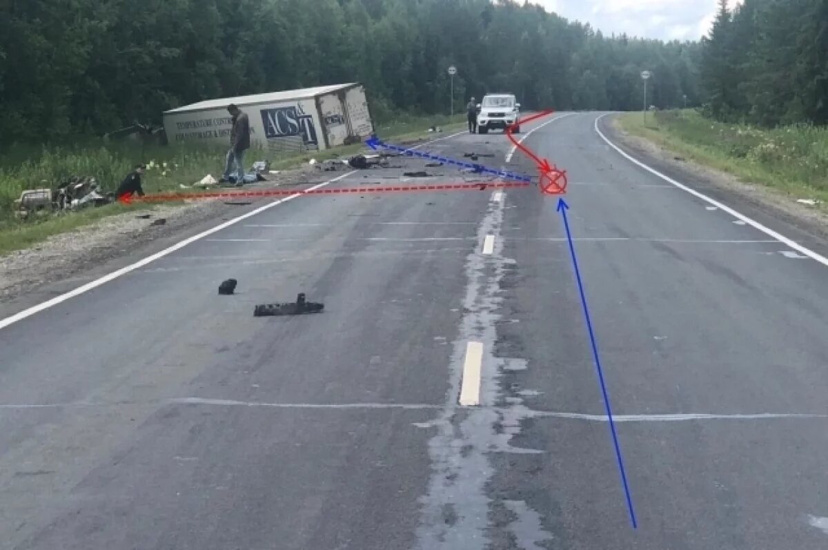    Женщина-водитель погибла, врезавшись в фуру на трассе в Коми