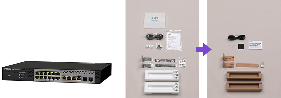 Пример замены пенопласта на картон и отказа от пластиковой упаковки аксессуаров