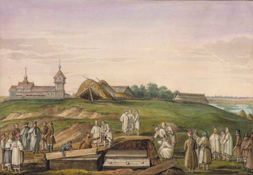 Ф.Г. Солнцев «Старая Рязань. Найдены белокаменные гробницы», 1832-1835