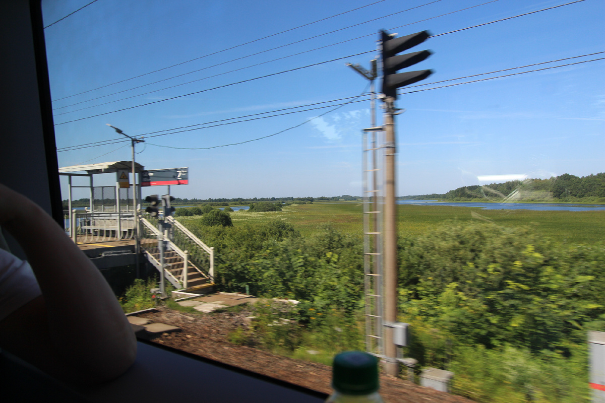 Скорость примерно 200, в одном месте дошла до 244. 